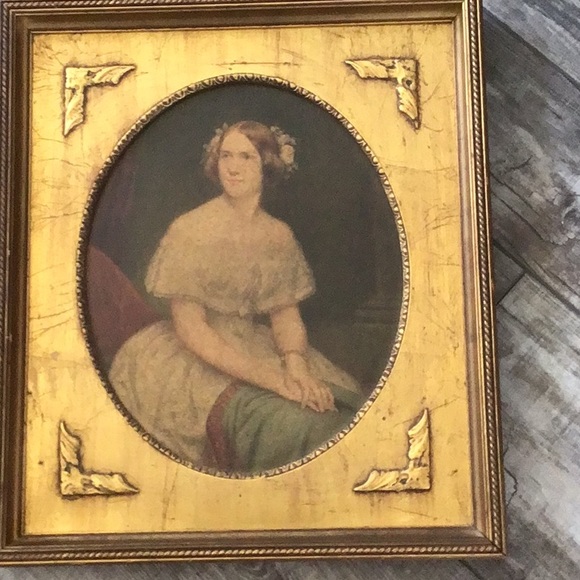 Vintage Jenny Lind portraitframed in a antique gold .